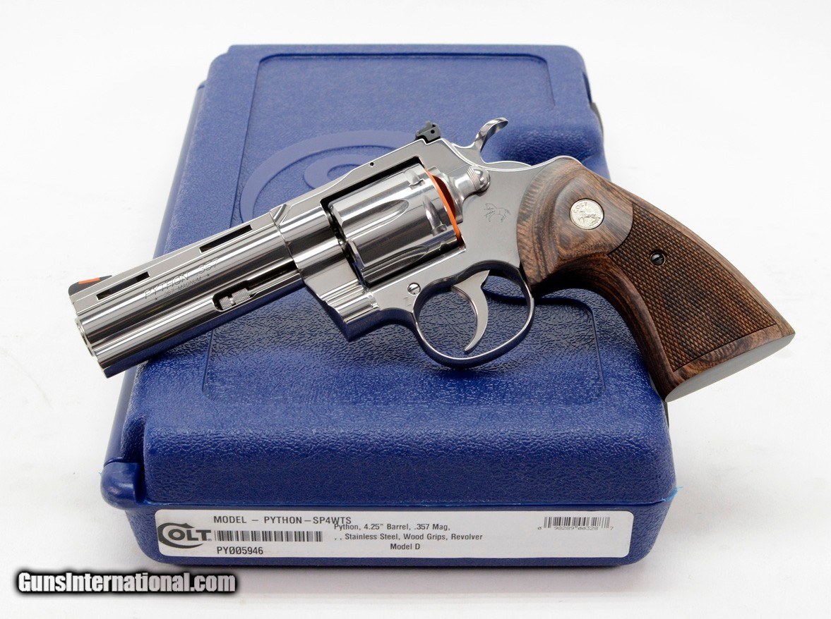 BRAND NEW 2020 Colt Python .357 Mag SP4WTS 4.25 Inch. In Blue Hard Case ...