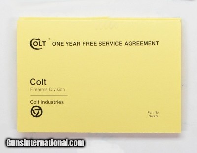 Colt Whitetailer Factory Paperwork Packet. DOM 1986-1988 - Image 6 of 9