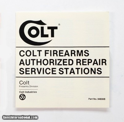 Colt Whitetailer Factory Paperwork Packet. For 1982-1985 - Image 4 of 9