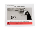 Colt 2020 Python Manual, Paperwork And Storage Sleeve Packet. - 3 of 12