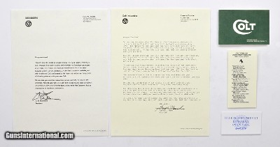 Colt Government MK IV/Series 70 1970-77 Manual, Repair Stations List, Colt Letter, Etc.