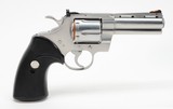 Colt Python 357 Mag. 4 Inch Satin Stainless Finish. Like New In Blue Hard Case. DOM 1994 - 3 of 9