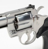 Colt Python 357 Mag. 4 Inch Satin Stainless Finish. Like New In Blue Hard Case. DOM 1994 - 8 of 9