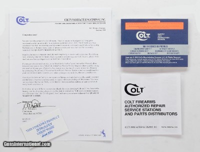 Colt MK IV/Series 80 Pistols 1993 Manual, Repair Station List, Colt Letter, Etc.