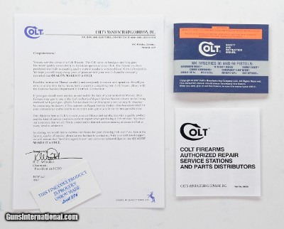 Colt MK IV/Series 80 & 90 Pistols 2007 Manual, Repair Station List, Colt Letter, Etc.