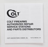 Colt MK IV/Series 80 Government Model Pistols 1983 Manual, Repair Station List, Colt Letter, Etc. - 3 of 5