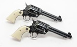 Pair of Ruger Vaquero 45 LC Revolvers. 5 1/2 Inch Factory Engraved. Consecutive Serial Numbers. In Factory Hard Cases. PRICE REDUCED!!! - 3 of 11