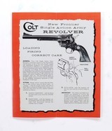 Colt New Frontier SAA Revolver Manual. Form SAA 62 - 3 of 4