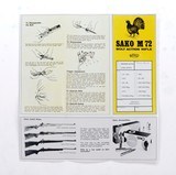 Sako M 72 Bolt Action Rifle Info Manual. New - 3 of 4
