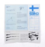 Sako Vixen Forester Finnbear De Luxe Bolt Action Rifle Info Manual. New - 3 of 4