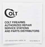 Colt Combat Commander, Commander (Lightweight) 1978 Manual, Repair Station List, Colt Letter, Etc. - 4 of 5