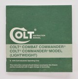 Colt Combat Commander, Commander (Lightweight) 1978 Manual, Repair Station List, Colt Letter, Etc. - 2 of 5