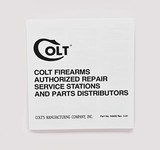 Colt Cowboy Single Action Revolver (SAA) 1998 Manual, 1991 Repair Stations List, Colt Letter, Etc. - 4 of 5