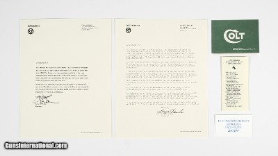 Colt Gold Cup National Match MK IV Series 70 1955-1977 Manual, Repair Stations List, and 2 Colt Letters.