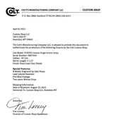 Colt SAA 45. Consecutive Pair. 5 1/2" Factory Engraved. Model P1850Z. One Of A Kind. BRAND NEW. PRICE REDUCED! - 13 of 14