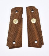 Colt Series 70 1911 Factory Original, Checkered Wood Grips. Gold 150 Anniversary Medallions. New - 3 of 5