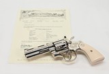 Colt Python .357 Mag. 4 Inch Nickel Finish. R. Burt Engraved. Like New Condition. DOM 1974 - 12 of 13