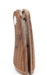 New Colt Python I-Frame Wood Checkered Service Grip With Early Silver Medallions - 8 of 13