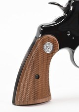 New Colt Python I-Frame Wood Checkered Service Grip With Early Silver Medallions - 5 of 13