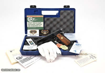 Colt 1911 Gold Cup National Match. Series 70. 45 Auto. Like New Condition. In Hard Case