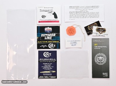 Colt 2023 Anaconda Manual, Paperwork And Storage Sleeve Packet. Brand New