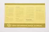 Colt Gold Cup National Match .38 Spcl Manual And Warranty Form AP-GC101 For Vintage Colt 2 Piece Boxes - 3 of 3