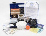 Colt Python 357 Mag. 4 Inch Satin Stainless Finish. Like New In Blue Hard Case. DOM 1994 - 1 of 9