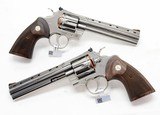Colt Python New Production. Consecutive Pair. 6 Inch Stainless Steel. Model SP6WTS. Unique Offer. BRAND NEW In Hard Case - 3 of 6