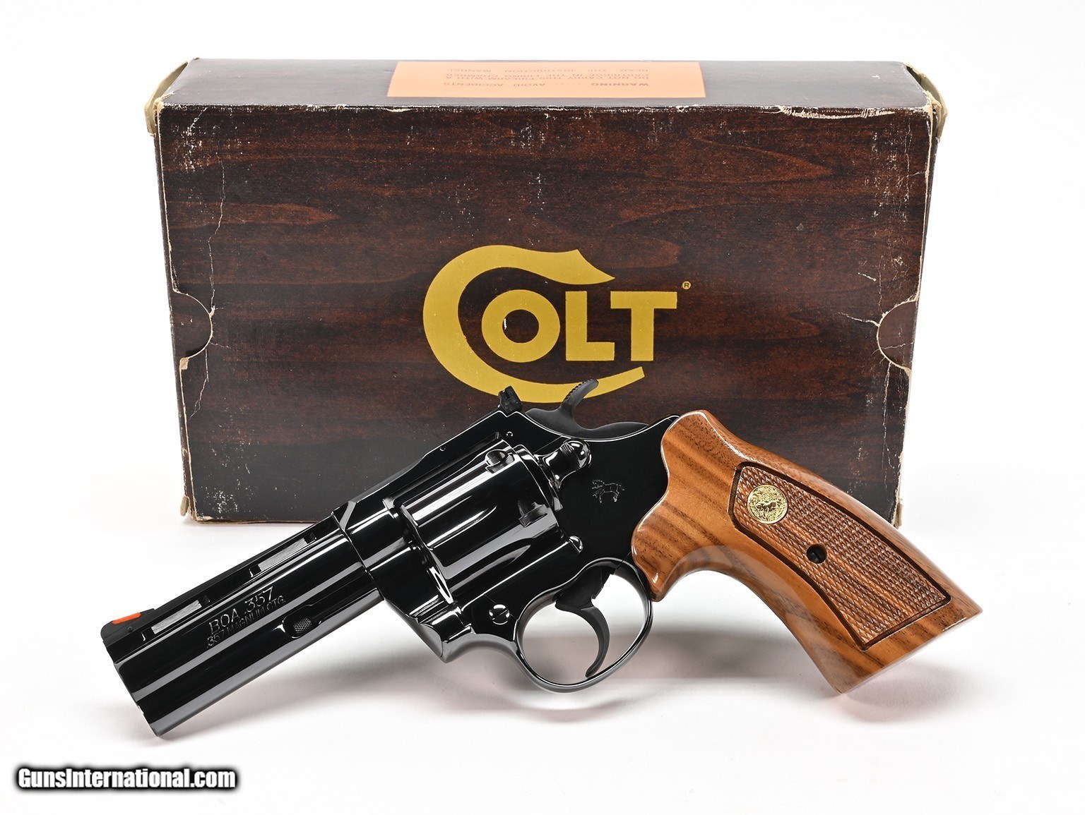 Colt Boa 4 Inch Blue .357 Magnum With Original Box And Paperwork. DOM ...