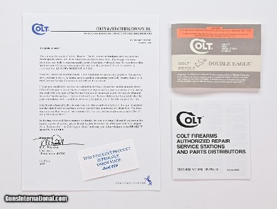 Colt Double Eagle 1990 Manual, Repair Stations List, Colt Letter, Etc.