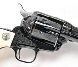 Colt Single Action Army Revolver. 7 1/2 Inch Blue. .45 Long Colt. Third Gen. Master Engraved. Like New Condition - 4 of 11