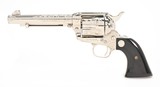 Colt SAA Old World Engravers Sampler Edition. 5 1/2 Inch 45 Colt. Nickel. Unfired Condition. In Factory Wood Display Case - 7 of 15