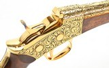 Remington Rolling Block 1871 45 Long Colt 24 Karat Gold. WM F. Cody Commemorative. In Case - 4 of 6