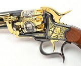 LeMat Museum Of The Confederacy Tribute Revolver. 24-Karat Gold And Nickel Artwork. Never Fired - 7 of 10