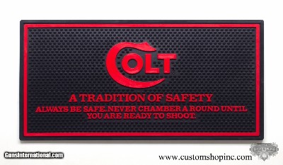 Colt Python Counter Mat. Black And Red