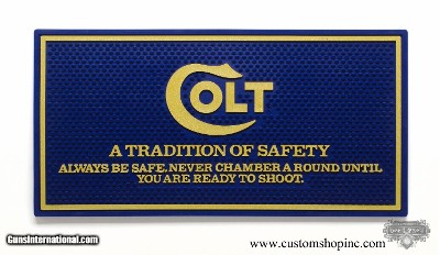 Colt Python Counter Mat. Blue And Gold