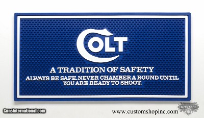 Colt Python Counter Mat. Blue And White