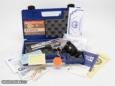 Colt Python .357 Mag. 6 Inch Satin Stainless. Like New Condition. DOM 1992