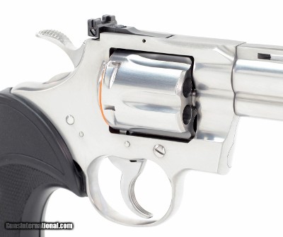 Colt Python 357 Mag. 8 Inch Satin Stainless Finish. Like New In Blue Hard Case. DOM 1995 - Image 7 of 9
