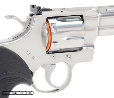 Colt Python 357 Mag. 8 Inch Satin Stainless Finish. Like New In Blue Hard Case. DOM 1995 - Image 8 of 9