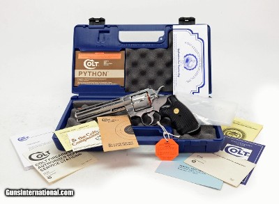 Colt Python .357 Mag. 6 Inch Satin Stainless. Like New Condition. DOM 1991