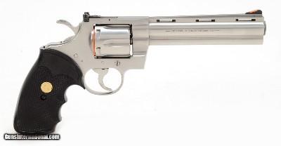 Colt Python .357 Mag. 6 Inch Satin Stainless. Like New Condition. DOM 1991 - Image 3 of 9