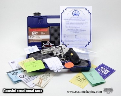 Colt Python .357 Mag 4 Inch Satin Finish. Like New Condition. In Blue Hard Case