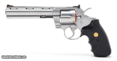 Colt Python 357 Mag. 6 Inch Satin Stainless Finish. Like New In Blue Hard Case. DOM 1983 - Image 6 of 9