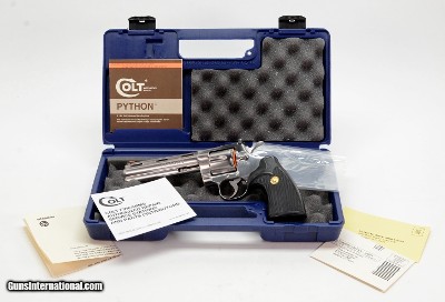 Colt Python .357 Mag.
6 Inch Satin Stainless. Like New Condition. DOM 1983