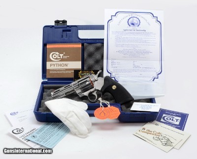 Colt Python .357 Mag. 4 Inch Satin Stainless. Like New Condition. DOM 1985