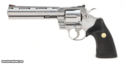 Colt Python 357 Mag. 6 Inch Satin Stainless. Like New Condition. In Box. DOM 1988 - Image 3 of 10