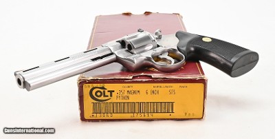 Colt Python 357 Mag. 6 Inch Satin Stainless. Like New Condition. In Box. DOM 1988 - Image 10 of 10
