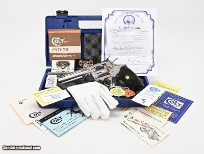 Colt Python .357 Mag. 6 Inch Satin Stainless. Like New Condition. DOM 1983