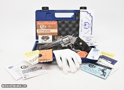 Colt Python .357 Mag. 6 Inch Satin Stainless. Like New Condition. DOM 1990